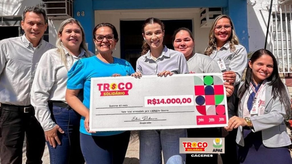 Grupo Juba repassa R$ 23 mil às APAEs por meio da Campanha Troco Solidário