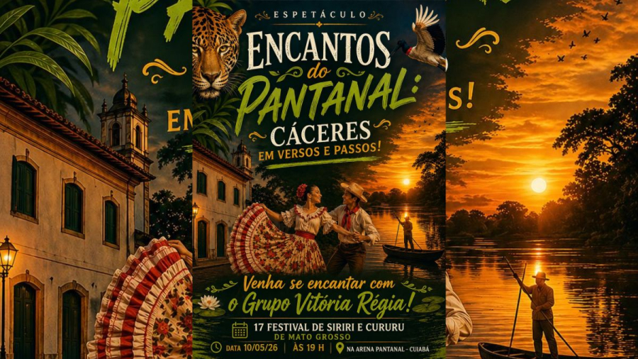 Grupo Vitória Régia leva espetáculo pantaneiro ao Festival de Siriri e Cururu de Mato Grosso