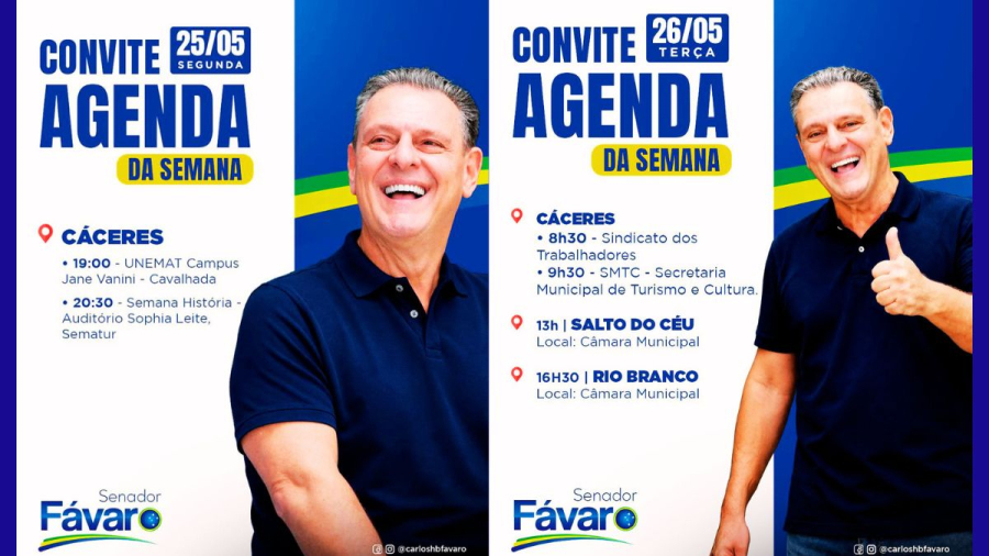 Fávaro coloca o pé na estrada e reforça presença na Região Oeste de Mato Grosso