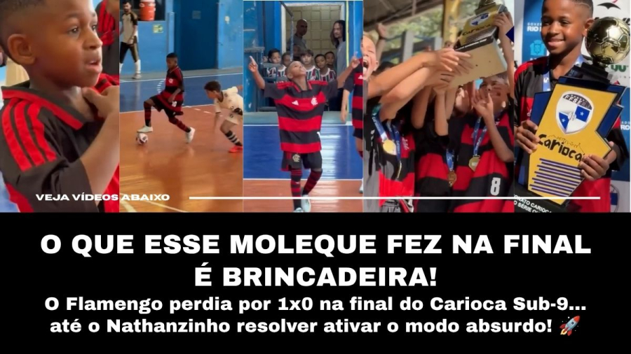 O nascimento de um Mago: Nathanzinho dá show, rabisca o carioca sub-9 e resgata a alma do futebol brasileiro